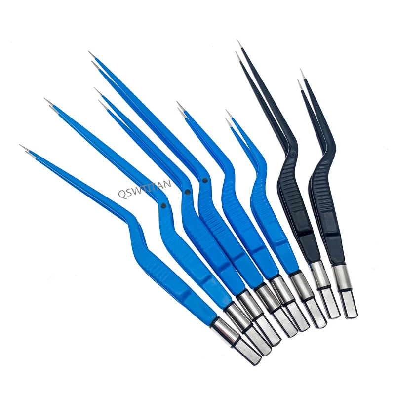 Electro Surgical EU Electro Insulated Bipolar Forceps Reusable Tweezers Ophthalmic Surgical Instruments