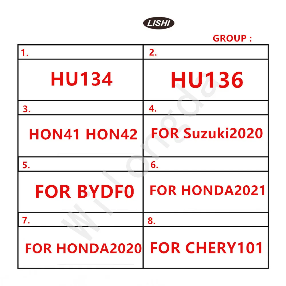 LISHI 2 IN 1 tool H60 for KTM1 HI1 for KYM2R HU100-10 HON63 HON77 Dashuang HON41 For Mahindra/Baojun J6 KW16 KW18 HS5 H9 HY30