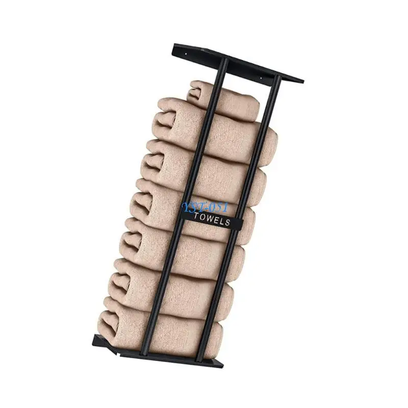 

E15A Practical Bathroom Towel Storagr Rack Wall Mounted Detachable Organization