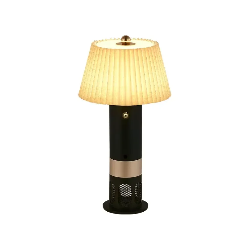 Rechargeable Desk Lamp with Bluetooth Speaker RGB Color Changing Touch Dimming LED Bedside Table Atmosphere Light