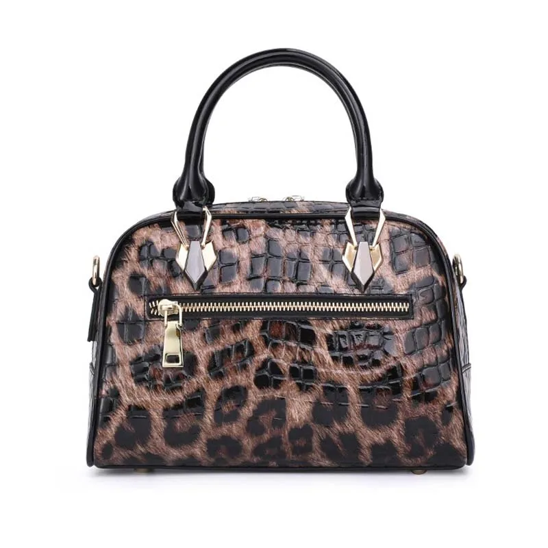 Women\'s handbag 2023 New Leopard print cowhide Leather Luxury Handbag High Quality Genuine leather Handbag women\'s leather bag