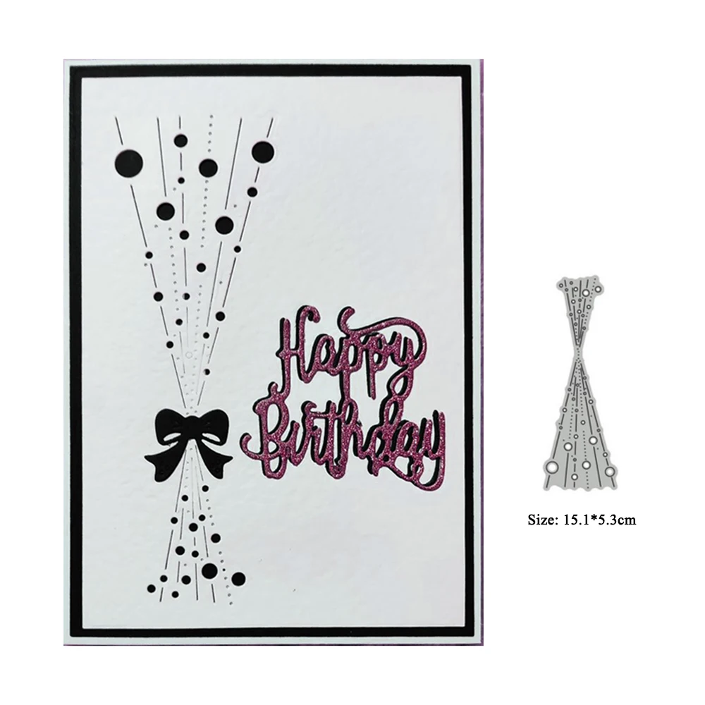 

Happy Birthday Metal Cutting Dies New Arrivals for Scrapbooking Card Making Mold Embossing Stencil Slimline Die Cutter Crafts