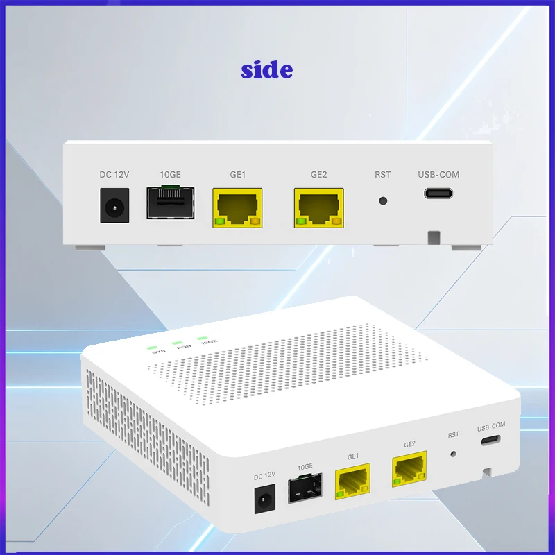 Mini GPON OLT 1 Port 10GE Uplink Fiber Optic Equipment FTTH Support VLAN Partition Cloud Managed Stable Signal Optical Line Term