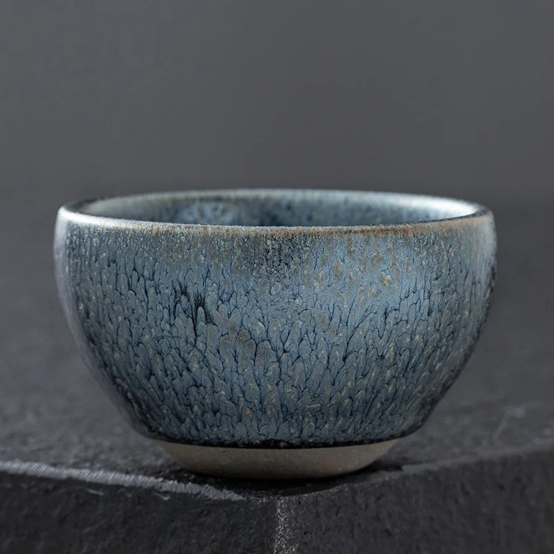 Jianyang Jianzhan الصانع بالجملة السيراميك مائة زهرة قطرة الزيت كوب ماستر كوب الكونغ فو فنجان شاي تذوق كوب سميك الجسم الشاي S #3