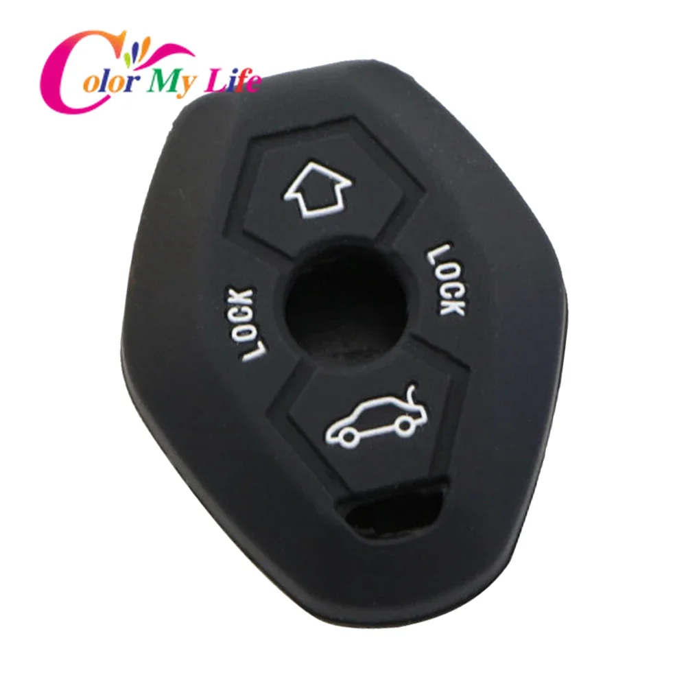 Key Case for BMW X3 X5 Z3 Z4 3 5 7 Series E38 E39 E46 E83 1998-2005 Silicone Key Remote Case Cover Fob Protective