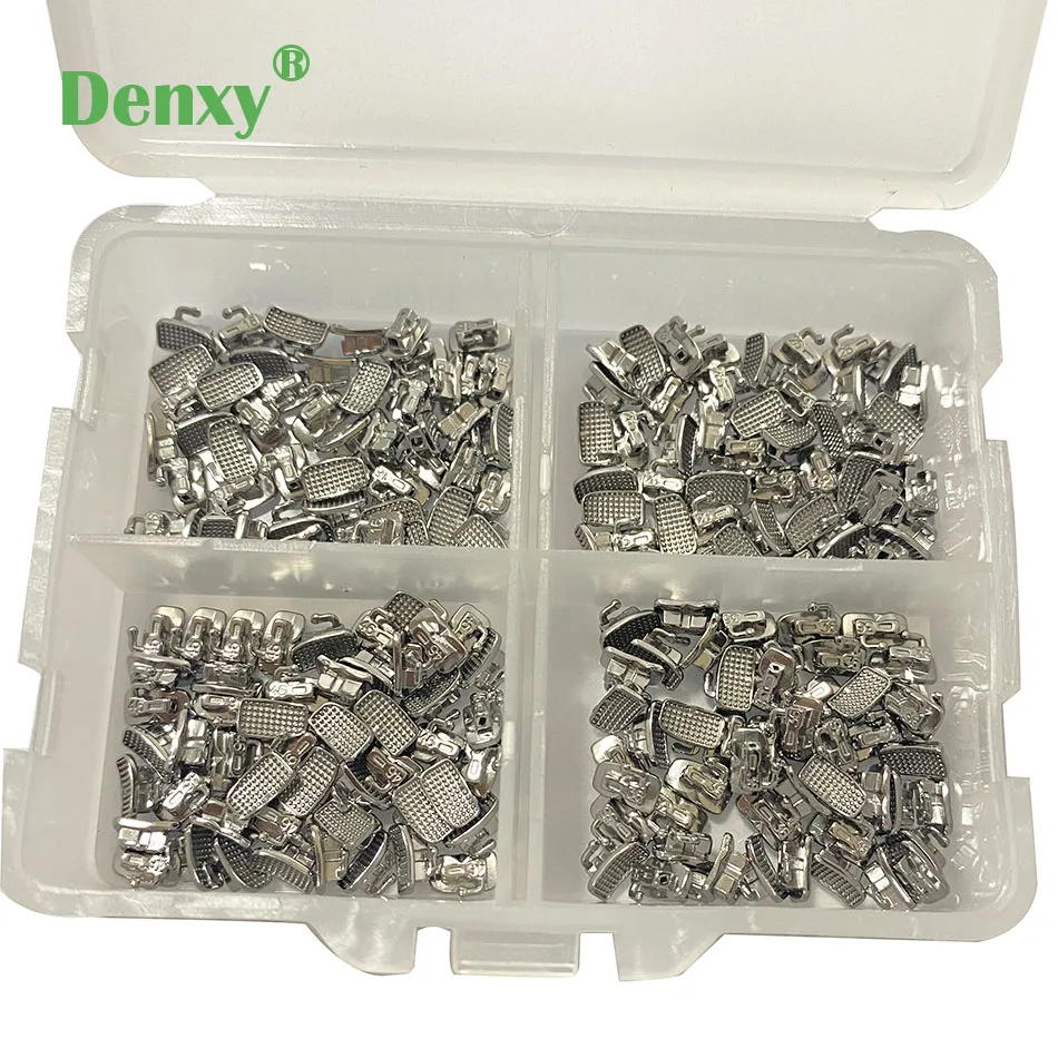 DENXY 200 Stück/Box Kieferorthopädische Bukkalröhrchen Dental 1./2. Molar Breiter Eingang MIM Bukkalröhrchen Monoblock Nicht-Konvertierbar – Detail 2