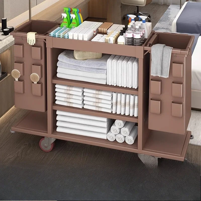 Hotel linen cart Room dedicated work vehicle Hotel service Cleaning and cleaning Multifunctional