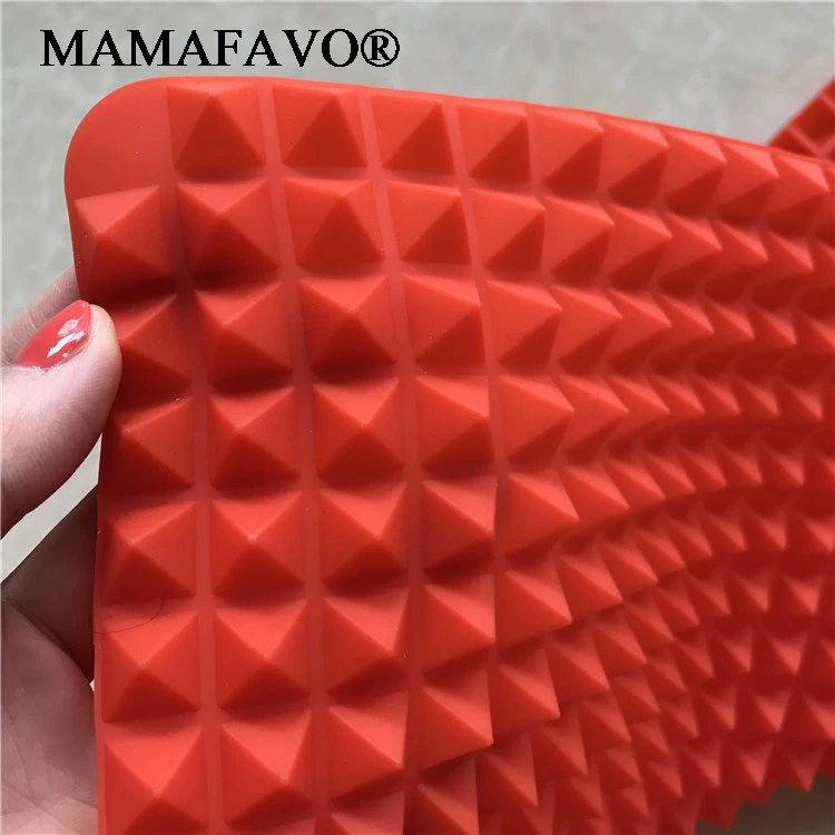 Red Cooking Mat Pyramid Bakeware Pan Nonstick Silicone Baking Mats Pads MouldsOven Baking Tray Sheet Tools D660