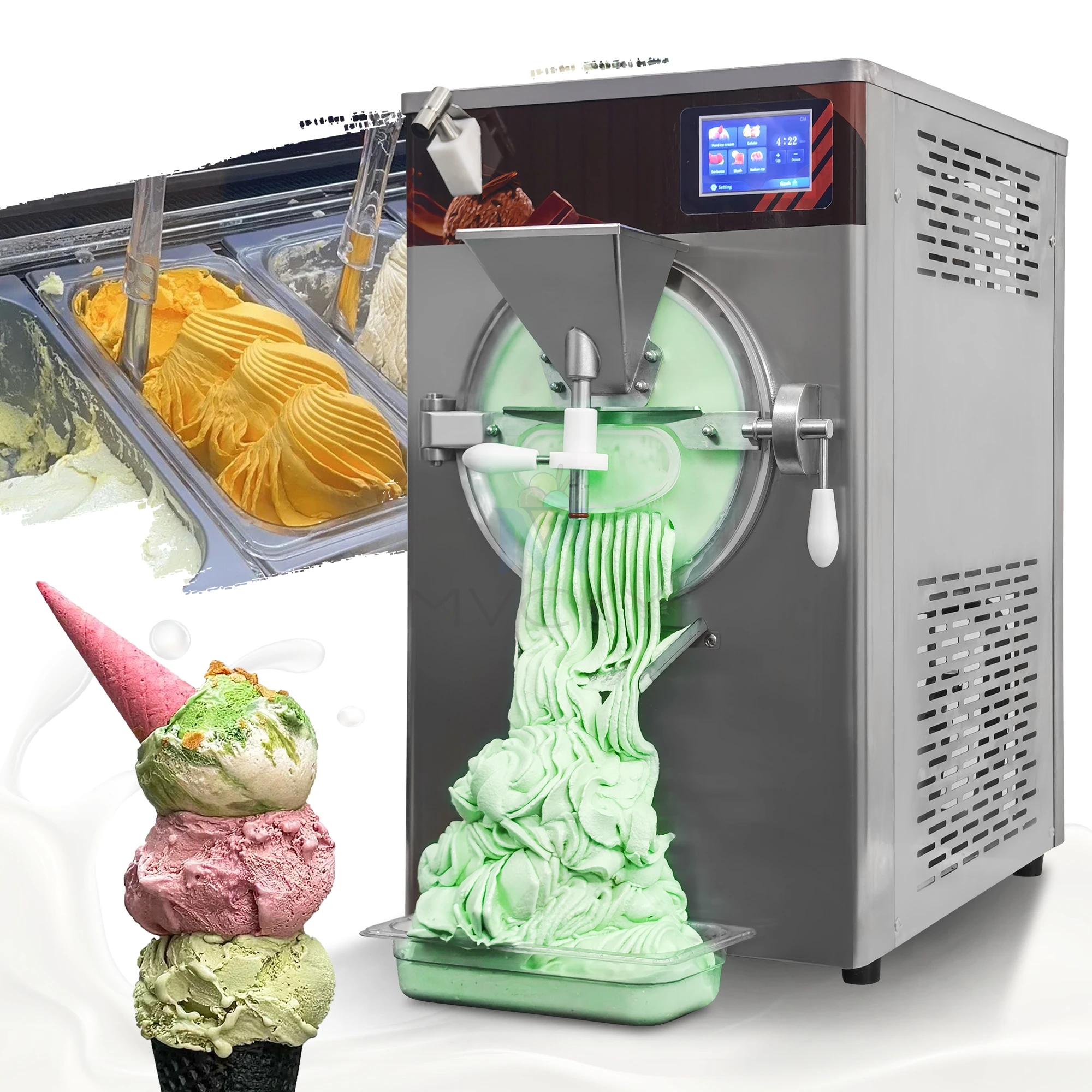 

New coming 48L/H Table Top Hard Ice Cream Machine With 5 function Gelato Machine soft ice cream machine for Coffee Shop