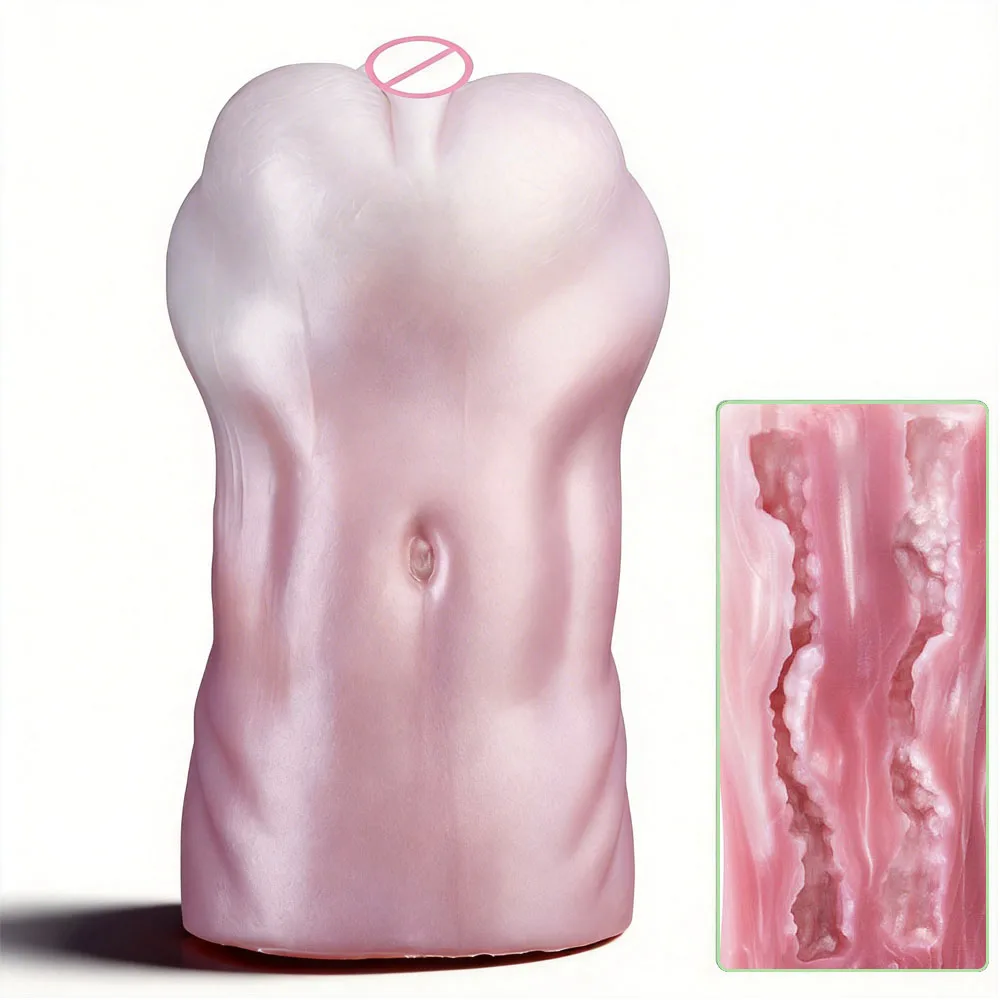 GEEBA Realistic Pussy Anal Male Masturbator Medical-Grade Silicone Pocket Pussy Men's Stroker Masturbation Sleeve Man Sex Toys