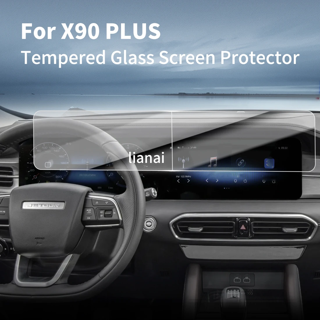 

Carplay Screen Protector Tempered Glass Protective Film Navigator Car Stickers Accessories For 24 JETOUR X90 PLUS