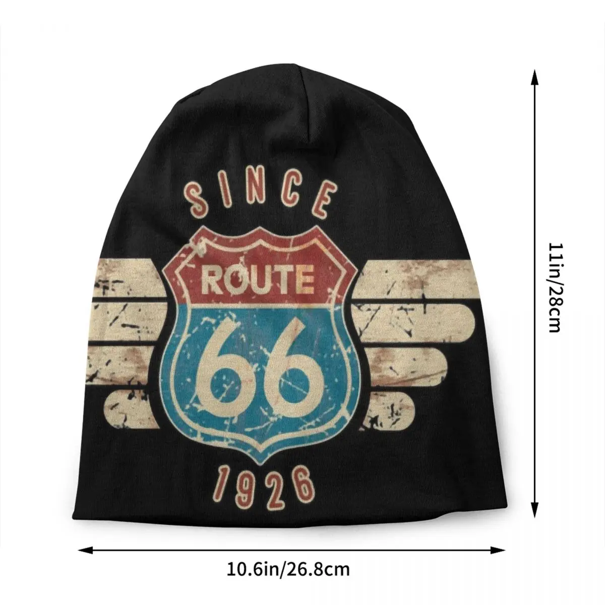 Route 66 Sign Since 1926 Bonnet Hats Cool Knit Hat For Men Women Warm Winter Skullies Beanies Caps