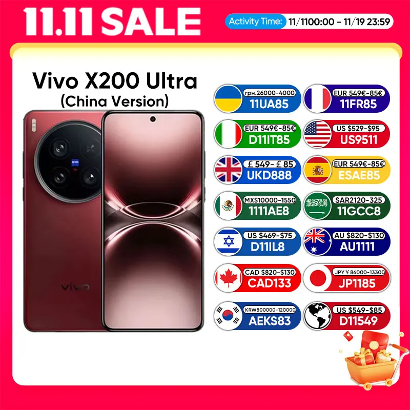 Vivo X200 Ultra China Version 5G Smartphone Snapdragon 8 Elite 6.82'' 120Hz AMOLED Screen 90W Flash Charge 200MP 6000mAh Battery