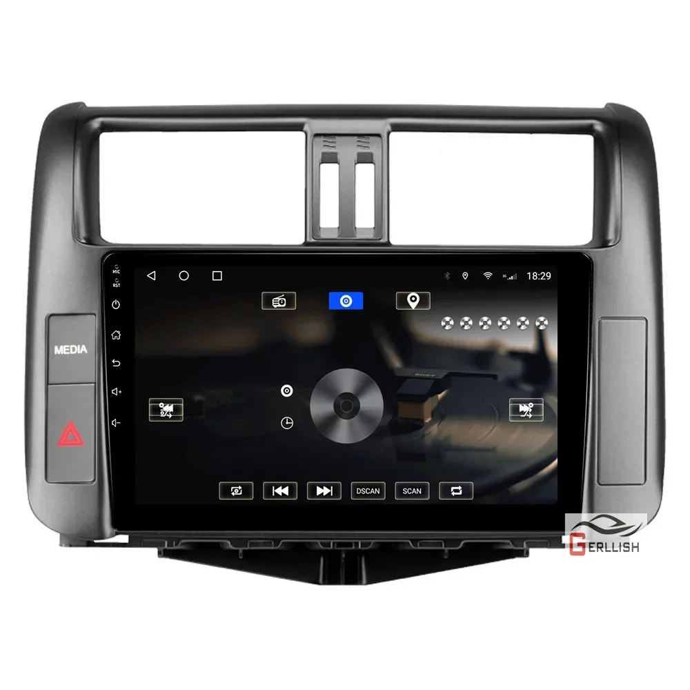 yyhc Android Car dvd Radio For Toyota Land Cruiser Prado 150 2009-2013 Built - in  Multimedia Video Player GPS Navigation