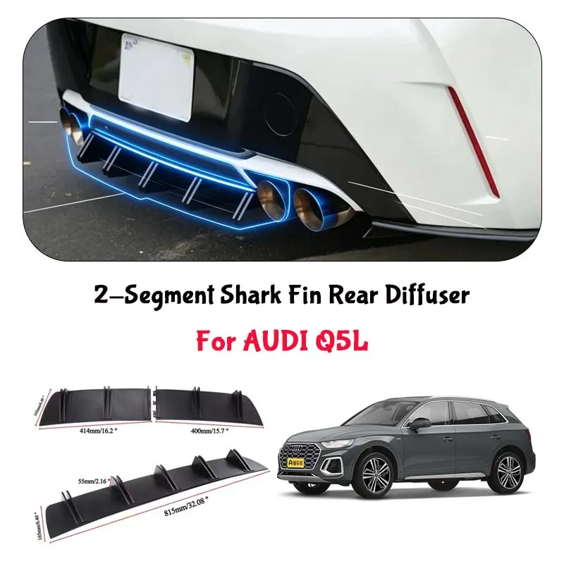 For AUDI Q5L Shark Fin Rear Diffuser Split Chassis Spoiler Auto Aerodynamic Parts Aerodynamic Modification