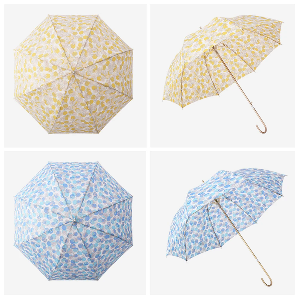 8k Ladies Floral Classic Stick Umbrella for Women Refresh-style Parasols Umbrella Sun and Rain Proof Water Resistant J Handles