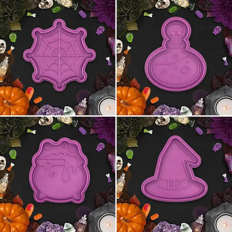 Halloween Baking Molds Magic Potion Bottle Cookie Cutters With Spooky Shapes Perfect For DIY Crafts Baking Halloween Decor
