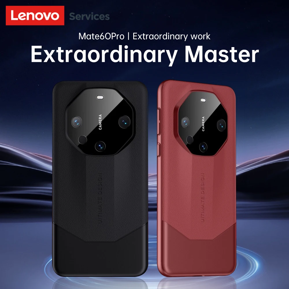 Casing Ponsel Kulit Asli untuk Huawei Mate 70 60 Pro 60RS Penutup Tekstur Kulit Sapi untuk Mate60Pro + Desain Mewah Ultimate Capa