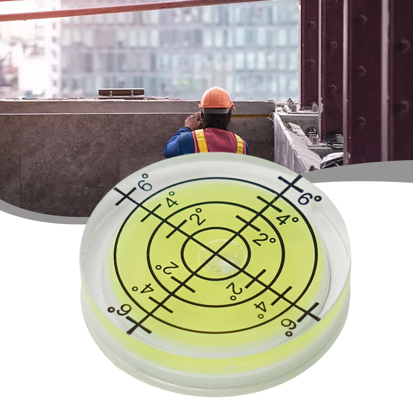 5/1pcs Spirit-Bubble Level Round Horizontal Bubble Level 32x7mm 20°-30° Accuracy Small-Bullseye Level Circular Measuring Meter