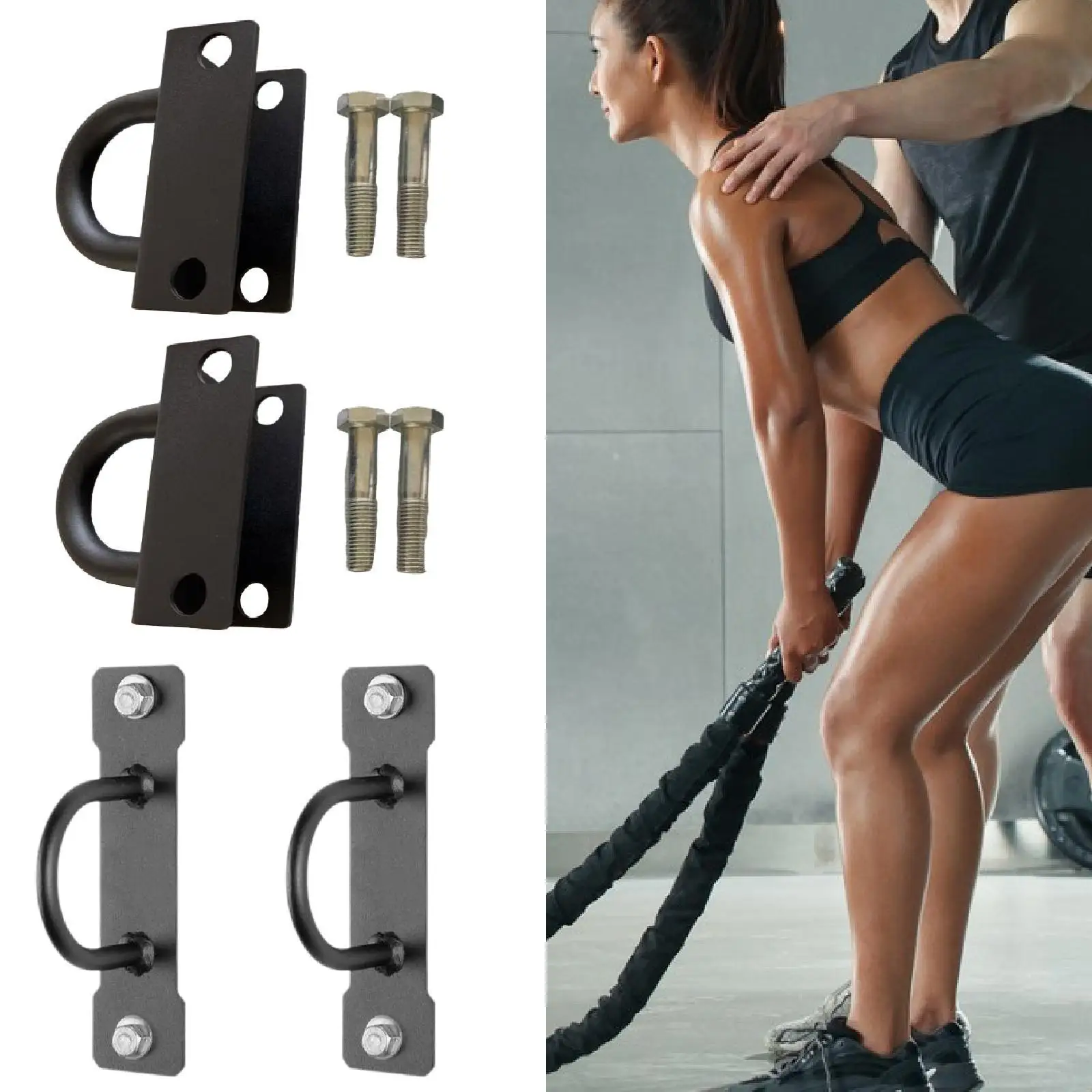 

Battle Rope Anchor, Ceiling Mount Anchor, Portable for Adults Battle Rope Wall Mount Hook for Fitness Training