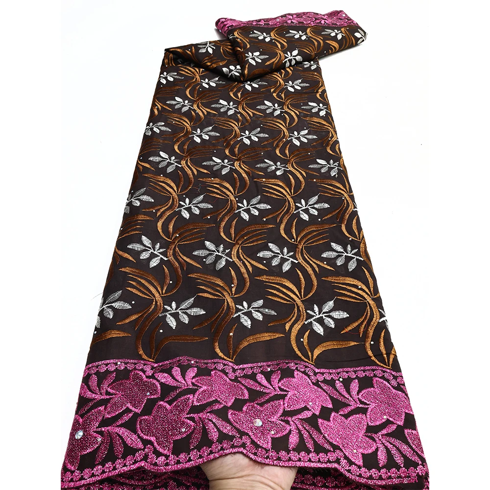 アフリカンスイスのベールレース生地,柔らかい綿,石,ナイジェリアのジェリア,ハナ,衣類,衣類,高品質,5ヤード