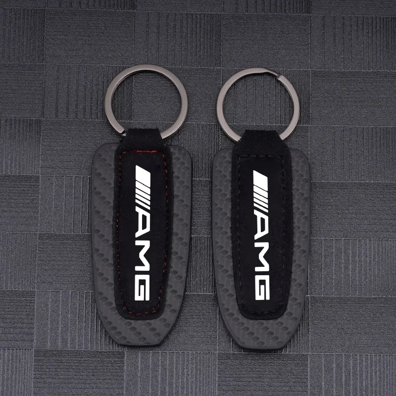 

Metal+Leather Car Keyring Key Chain Keychain For Mercedes Benz AMG A C S E CLA CLE GLC GLK Class W203 W204 W212 GLK300 W176 W177