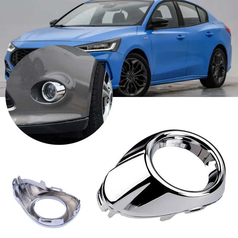 1Pc Car Fog Light Cover Grill Fog Lamp Frames Headlight Foglight Holes Accessories For Ford Focus MK3 2012-2014 Lamp Hoods Shell