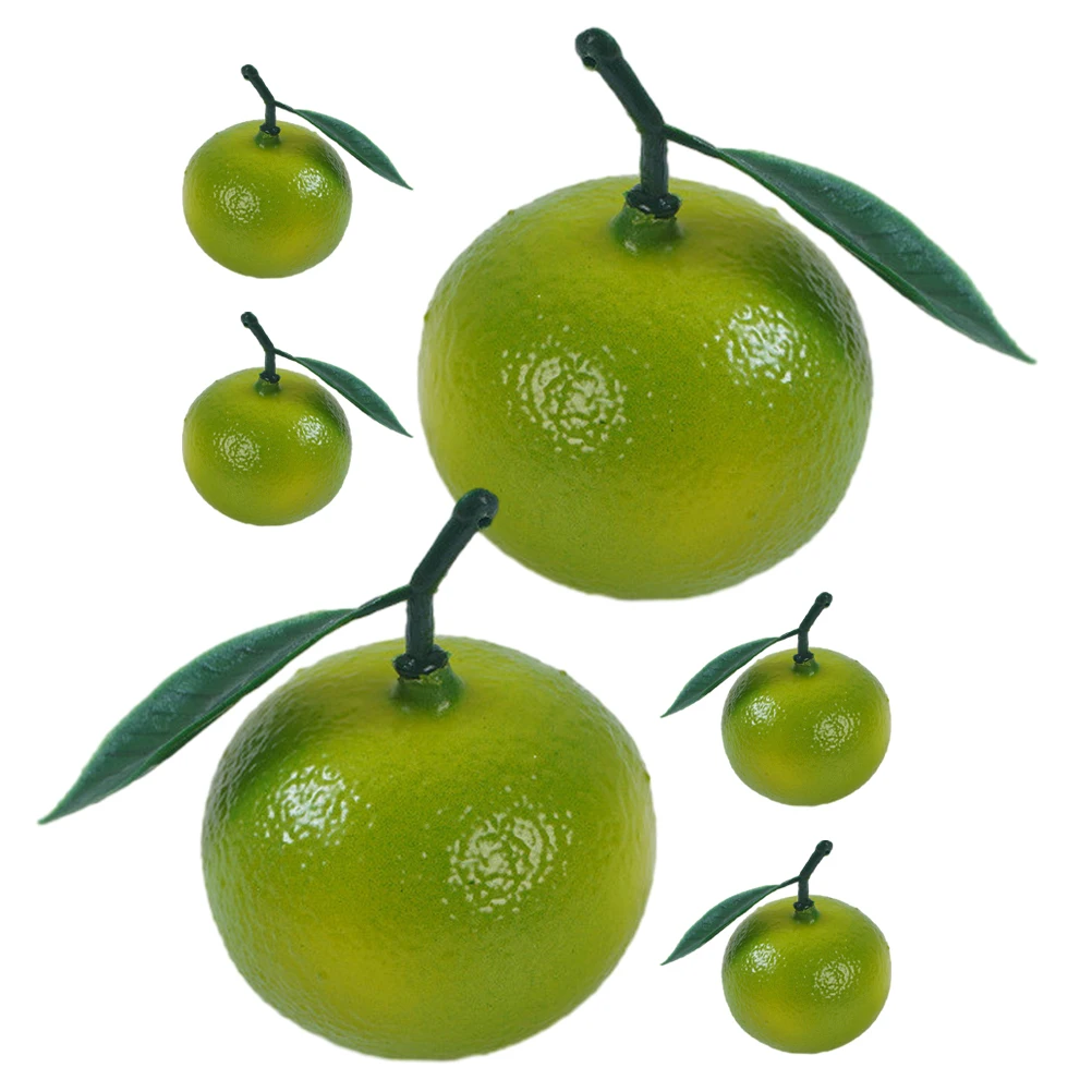

6 Pcs Artificial Orange Fruit Fruits Harvest Decoration Small Fake Oranges Accessories