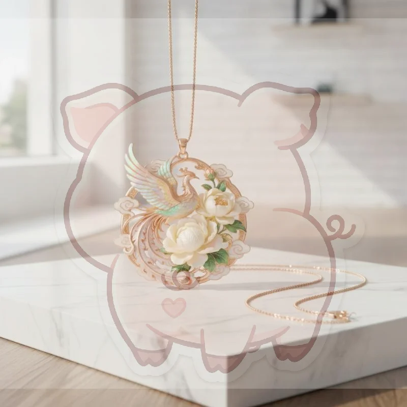 1Pcs Nine Tailed Fox Enamel Pendant Aesthetic Modern Chinese Style Jewelry Accessory for DIY Crafts Birthday Gift for Women