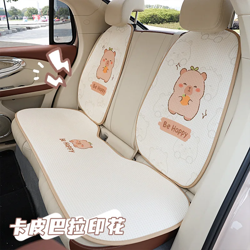 2024 Cartoon Car Seat Cushion Pad Cute Seat Covers Breathable Auto Chair Mat Fashion Interior Decoration Universal Four Seasons