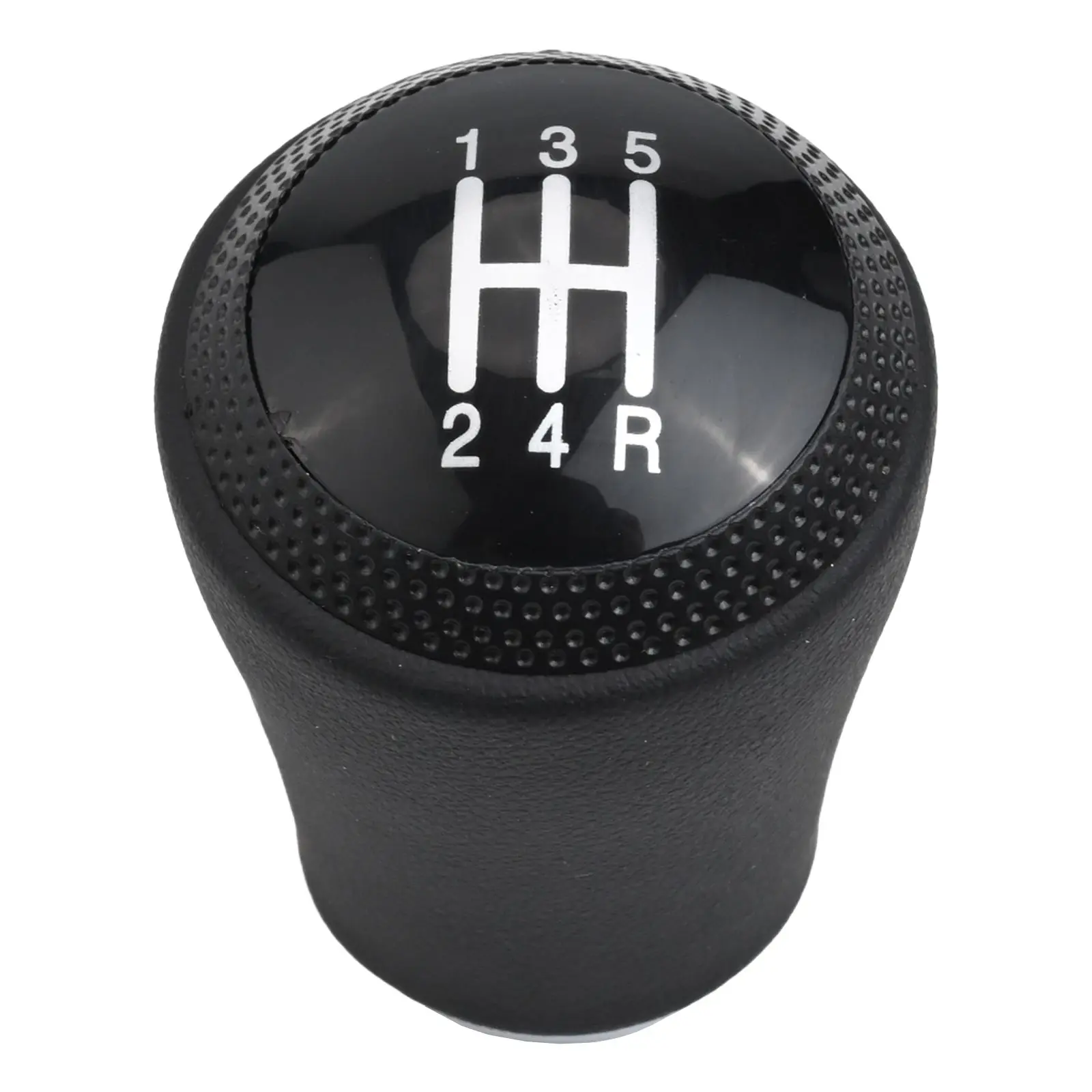 5 Speed Knob Black PU Leather Easy Installation PU Leather Black Interior Upgrade Car Customization For A4 B5 C5