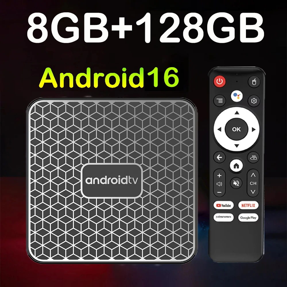 TV Box Android 16 Ultra Rápido RK3518 8K, RAM 4GB/8GB, ROM 64GB/128GB, Doble Interfaz de Usuario, Wifi 6, Asistente de Google, Bluetooth 6.0