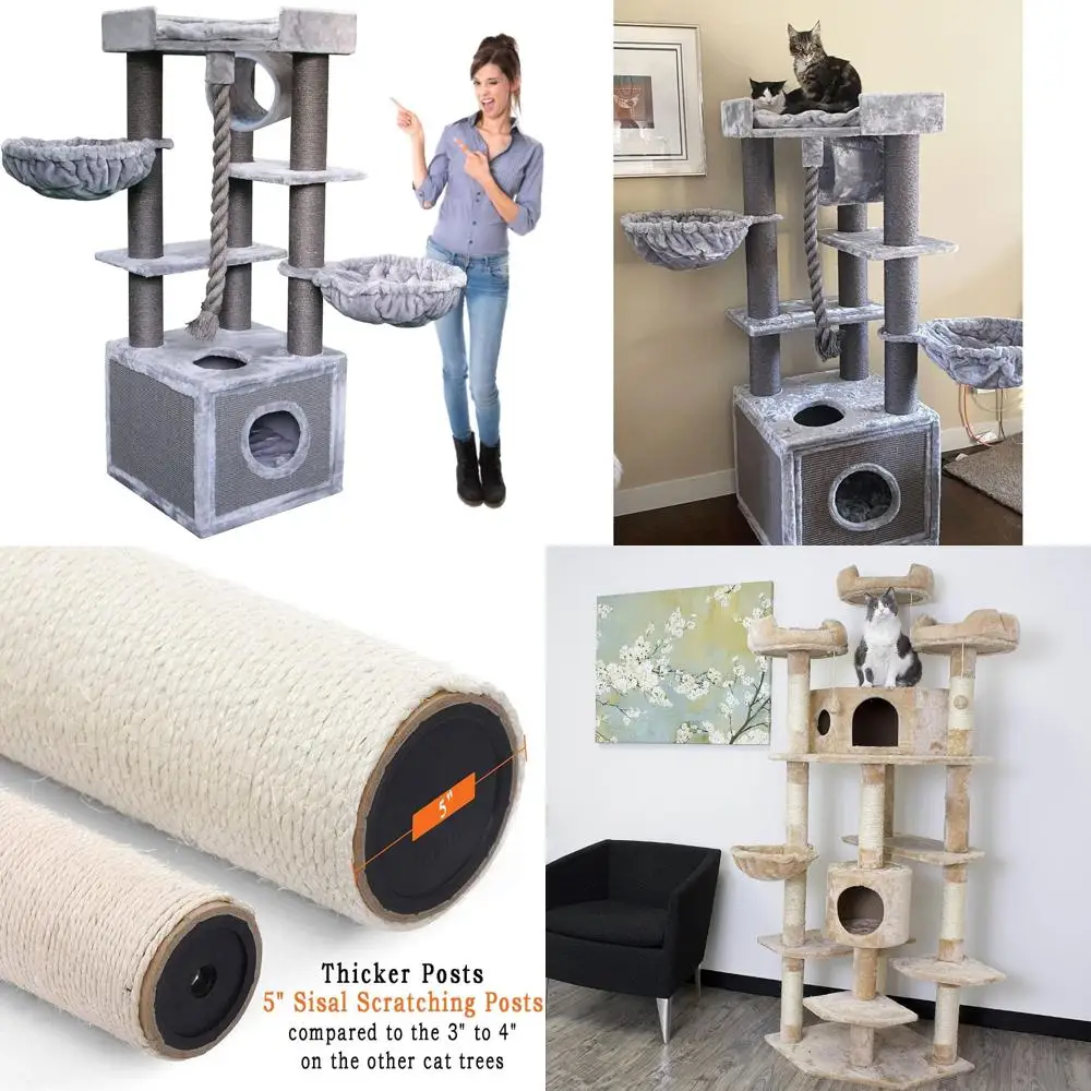 

Серая большая башня для больших кошек