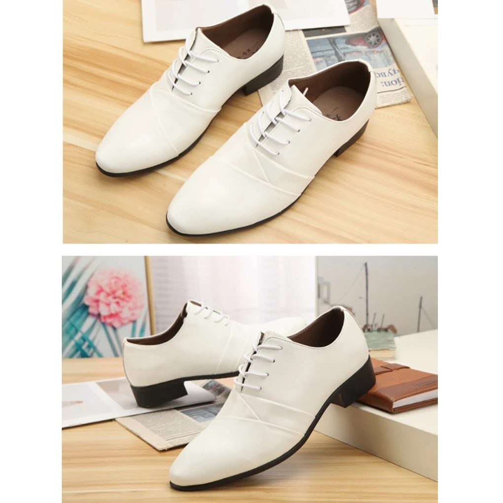 1 Pair Men Leather Shoe Replacement Pointed Toe Dancing Party Dress Shoes