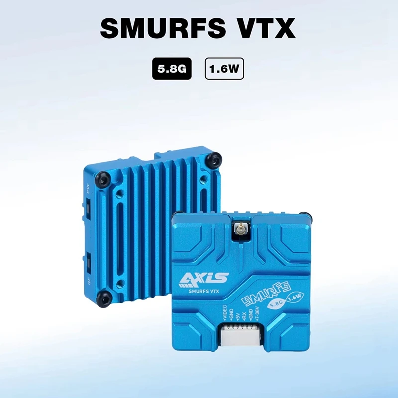 For Axisflying SMURFS VTX 5.8G 1.6W VTX 40CH 1600Mw FPV Video Transmitter For FPV RC Drone DIY Part