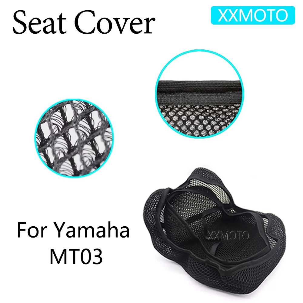 

For Yamaha MT-03 MT03 MT 03 Motorcycle Seat Cover Heat Insulation 3D Mesh Fabric Breathable Non-Slip Protection Saddle Cushion