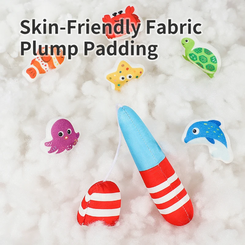 Montessori Children's Fishing Toy Soft Funny Fabric Craft Fishing Game Baby Toy Educational Early Education Sets Holiday Gift view 4