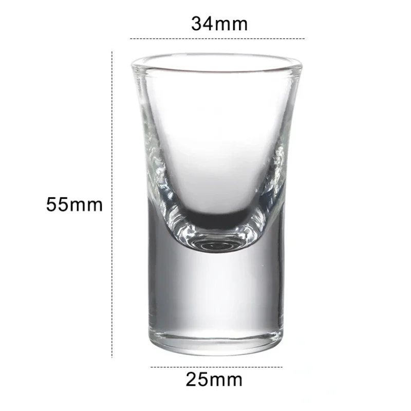 1pcs Shot Glass Spirits Cup 15ml Thickened Bottom Strong Liquor Bullet Cup Baijiu Small Cup Drinkware Transparent Glass Cups