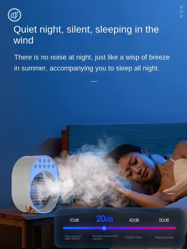 Humidifier Electric Fan Rechargeable Portable Mini Turbo Violent Camping Ceiling Led Lamp Air Conditioners Jet Two Battery Home