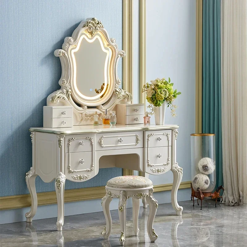 

Storage French Dresser Table Items Beige Mirror Bedroom Dressing Table Living Light Hotel Penteadeiras De Maquiagem Funiture