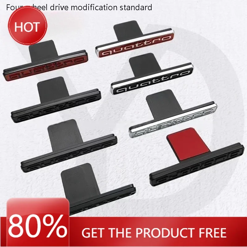 

2025 1PC ABS Car Front Grille Sticker Emblem Badge For Audi Quattro A8 Q3 Q4 Q5 A1 A3 A5 A6 A7 Q6 Q7 S3 S5 S7 A4L Auto Accesso