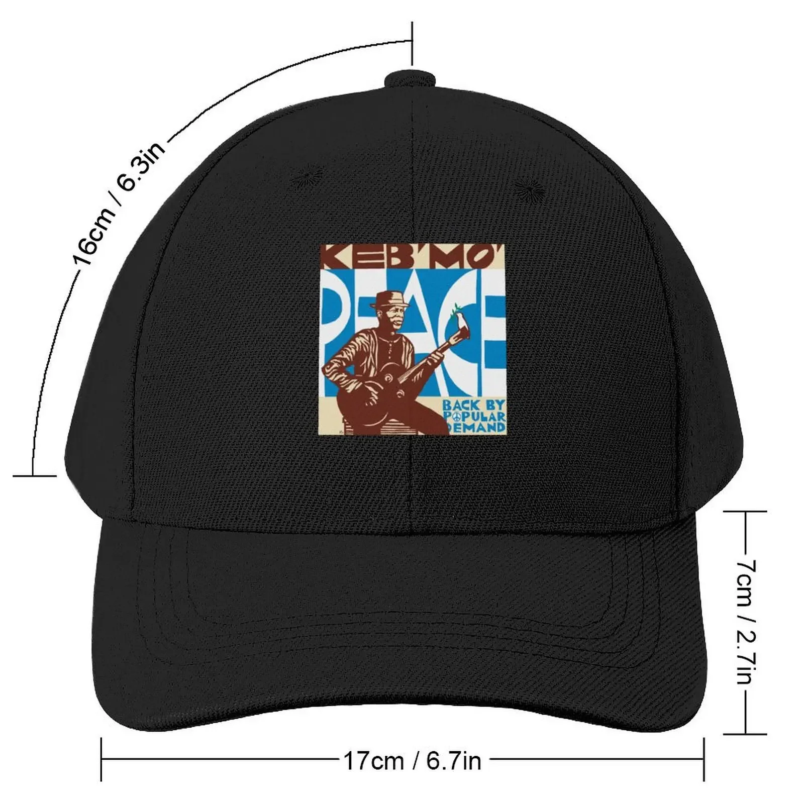 Keb Mo peace back by popular demand Baseball Cap New In The Hat Mountaineering black Male Women's