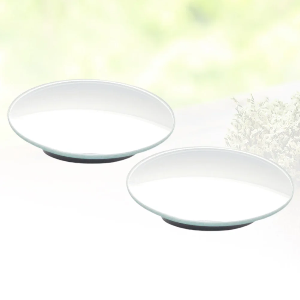 

2Pcs Glass Curved Frameless Ultrathin Blind Spot Mirror 360 Wide Angle Adjustable Swivel Mounting Bracket Waterproof Rust
