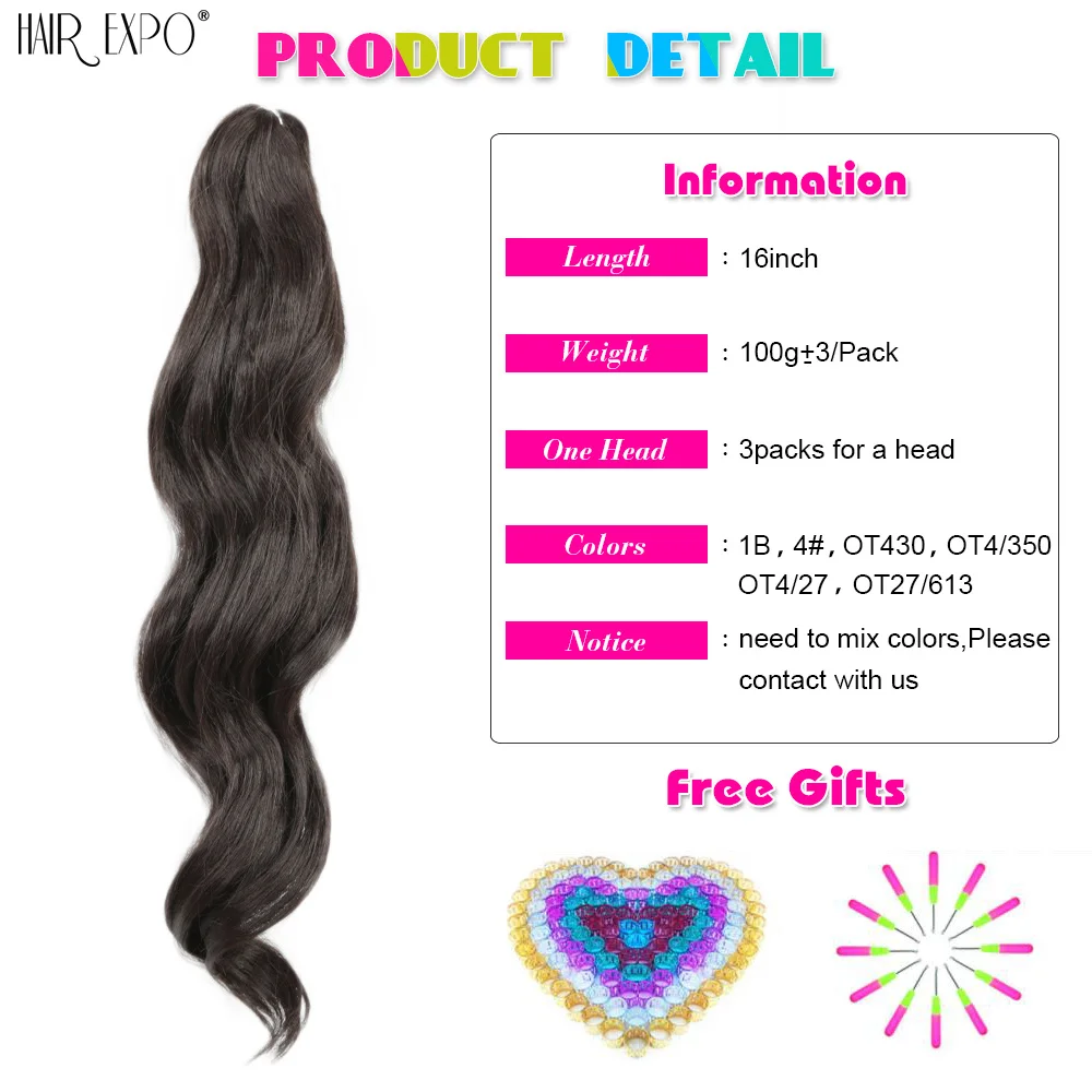 Extensiones de Cabello sintético de ganchillo para mujer, extensiones de cabello trenzado de onda de océano profundo Natural degradado, rizos Afro