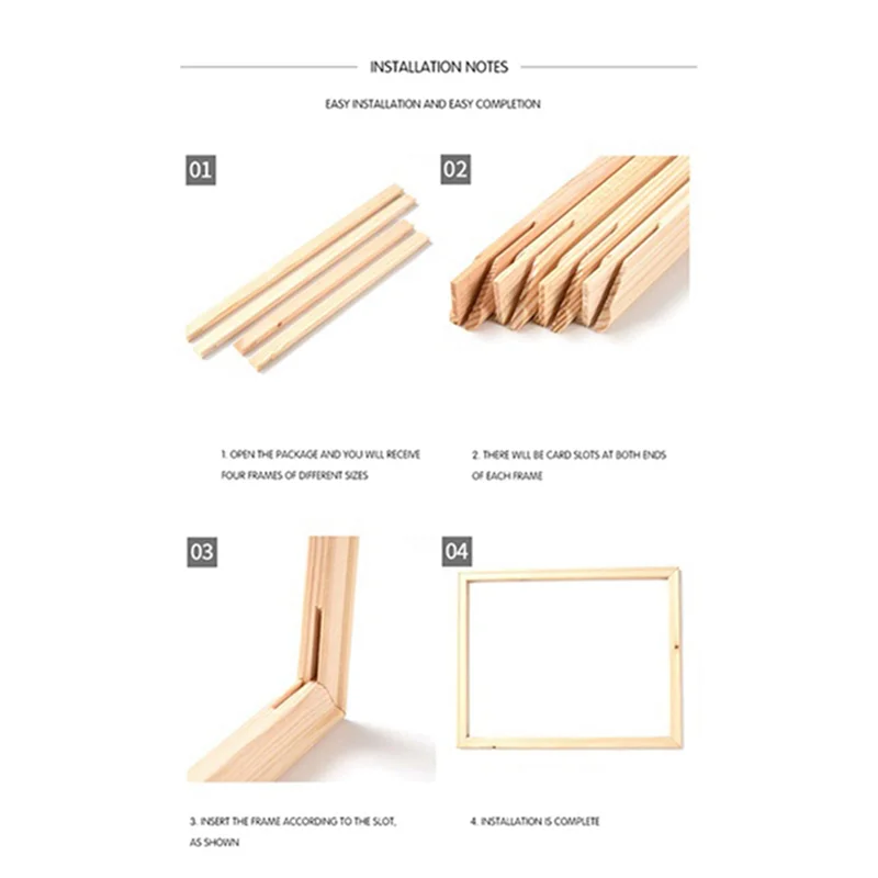 ABGE-2 Pcs 40X30cm Wooden Frame DIY Picture Frames Art Suitable For Home Decor Painting Digital Diamond Drawing Paintings