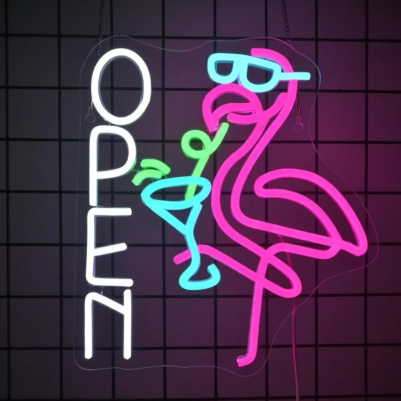 

XM The Cocktail "OPEN" Neon Dimmable LED Light Is Suitable for Bars, Parties, Men's Private Spaces and Summer Atmospheres