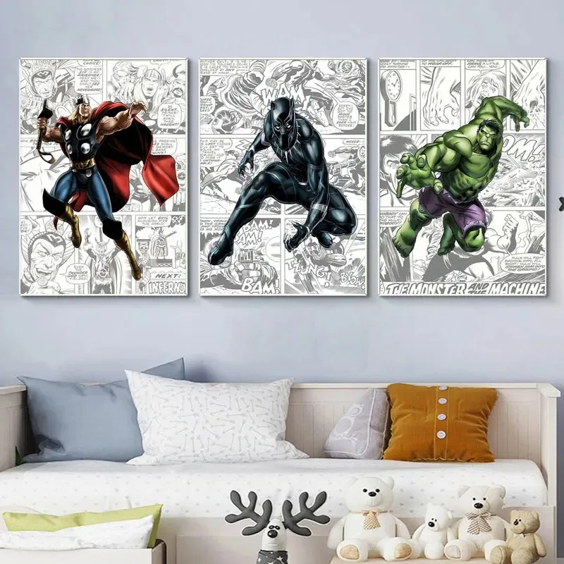 Avengers Superhero Marvel Spiderman Hulk 5D Diamond Painting Cross Stitch Mosaic Home Decoration Stickers DIY Handmade Gift