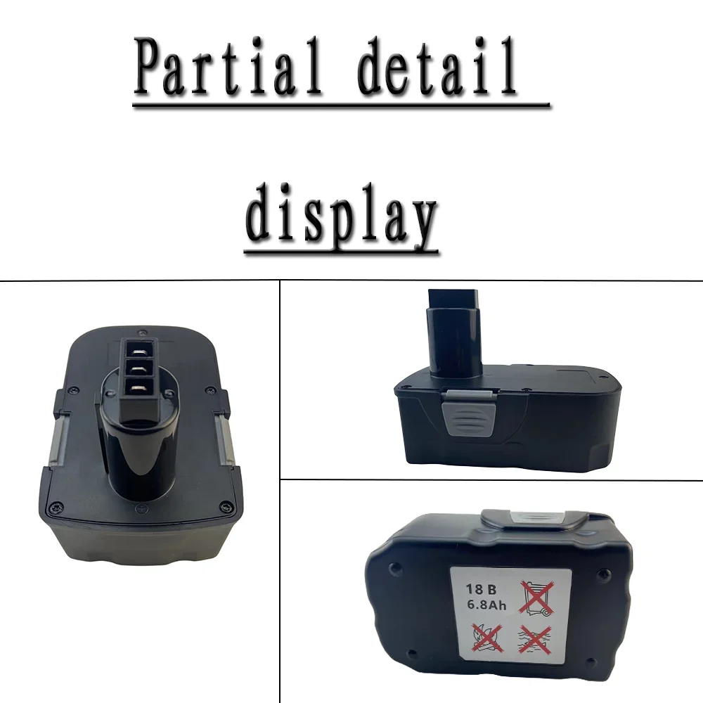 استبدال بطارية الحفر اللاسلكي العلامة التجارية 18 فولت 6800 مللي أمبير بطارية Ni-CD لأداة الطاقة Interskol H18