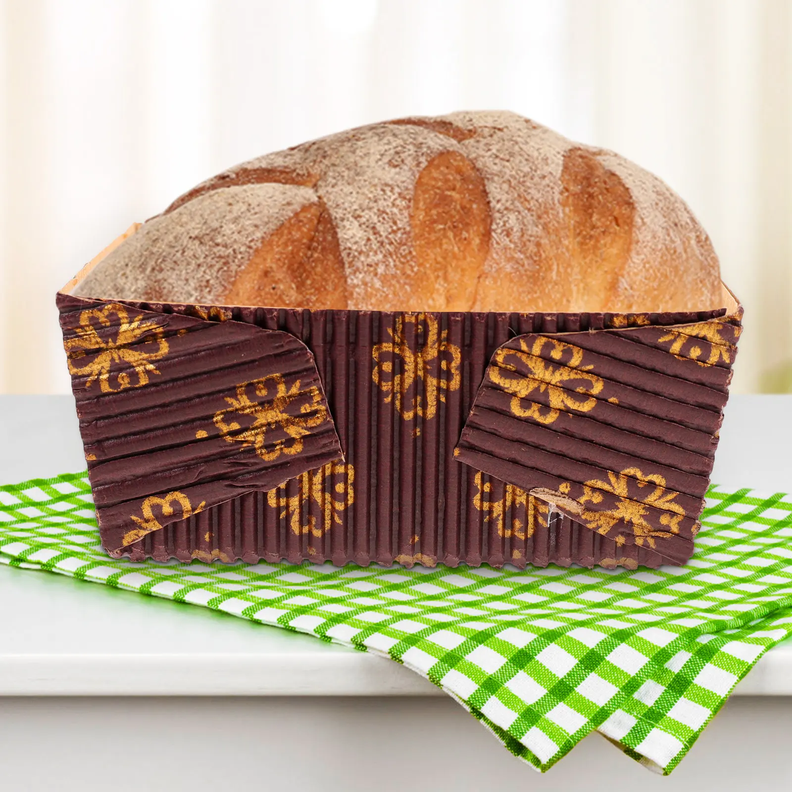 25Pcs Paper Loaf Pans Baking Molds Disposable Cake Cups Bread Loaf Pans Stackable Cake Storage Party Baking Supplies