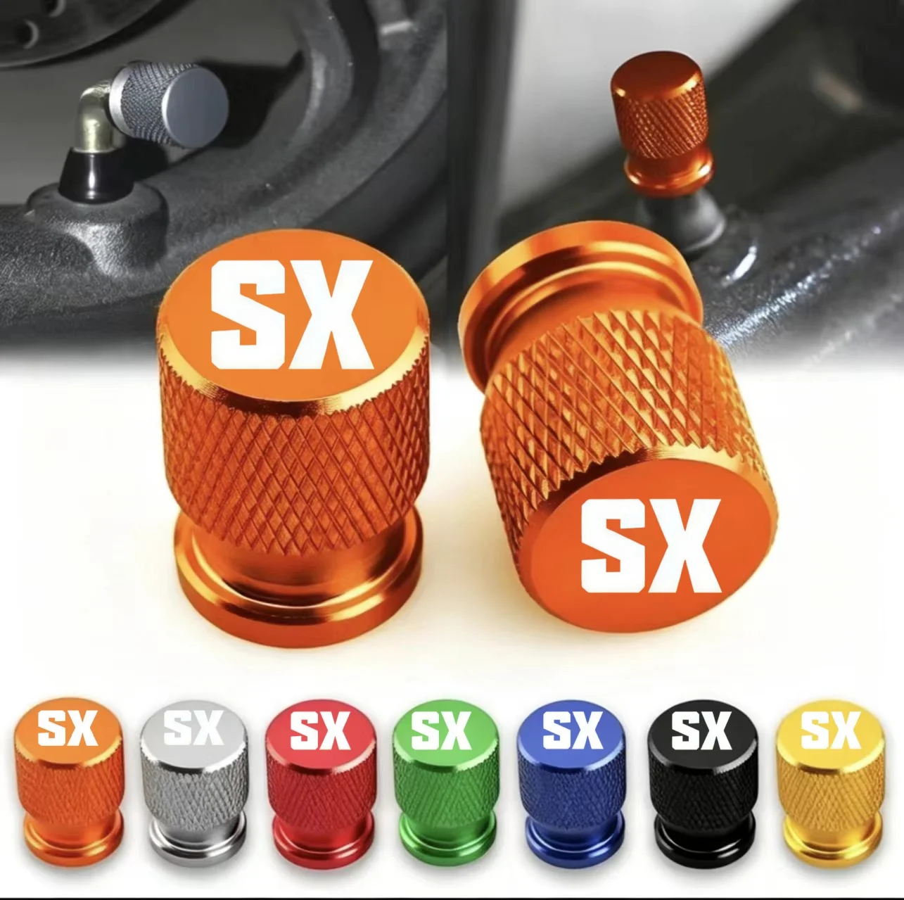 The latest motorcycle tire valve stem cap, valve cap, suitable for KTM SX 125 250 300series models.